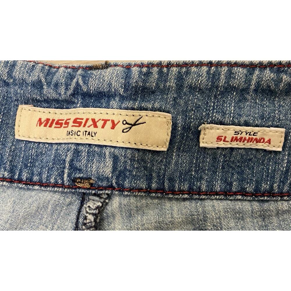 Vintage Miss Sixty Slimhinda Low Rise Bootcut Flare Jeans 26 Italy Y2K Festival - Picture 6 of 13
